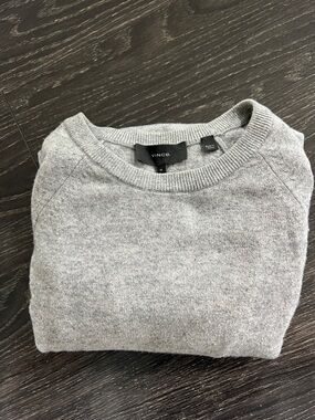 Vince Men's Heather Gray Crewneck Pullover